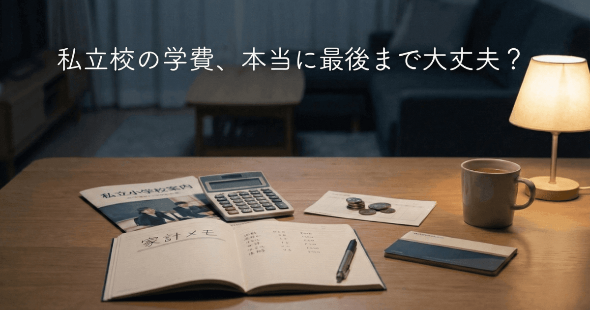 私立校の学費、本当に最後まで大丈夫?